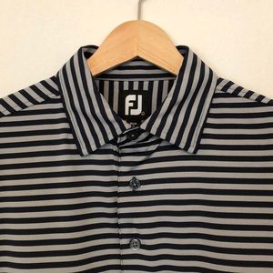Footjoy golf shirt size large navy/grey